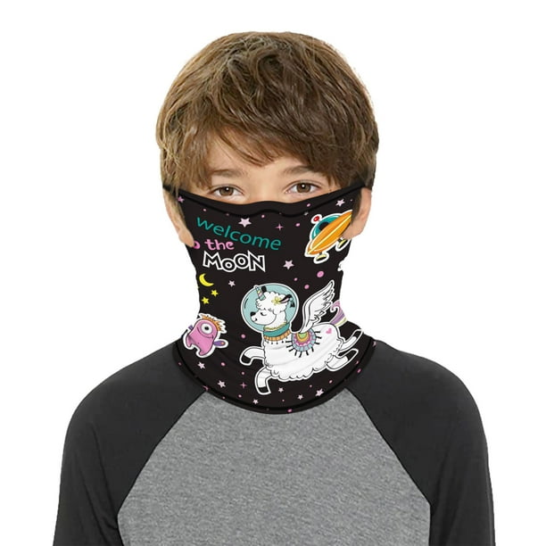 Kids Breathable Bandana Balaclava Neck Gaiter Tube Bandana-Scarf Face Mask Cover